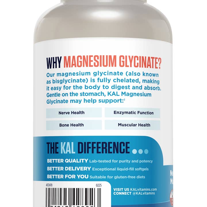 KAL - Wholesale Oral Supplement/Vitamin - Magnesium Glycinate ActivGels™ Softgels2