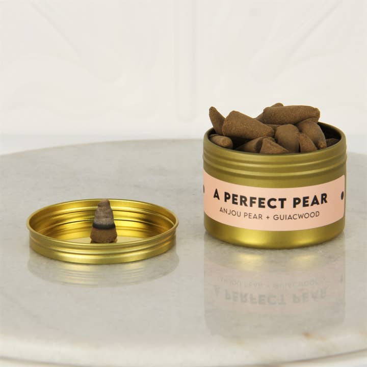 Perfect Pear Incense Cones for wholesale by Charleston & Harlow Candle Co.