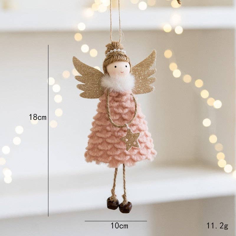 FurDecoration – wholesale Ornament – Angel Girl Christmas Ornament With Wings1