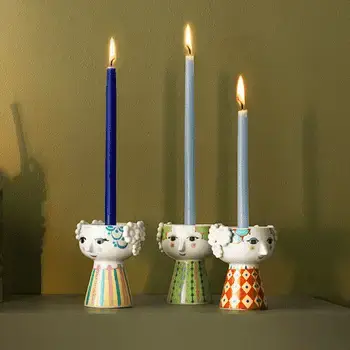 Danish Design Collective - Wholesale Candle Holder - Bjørn Wiinblad - Eva - 3.7" Ceramic 3D Candle Holder5