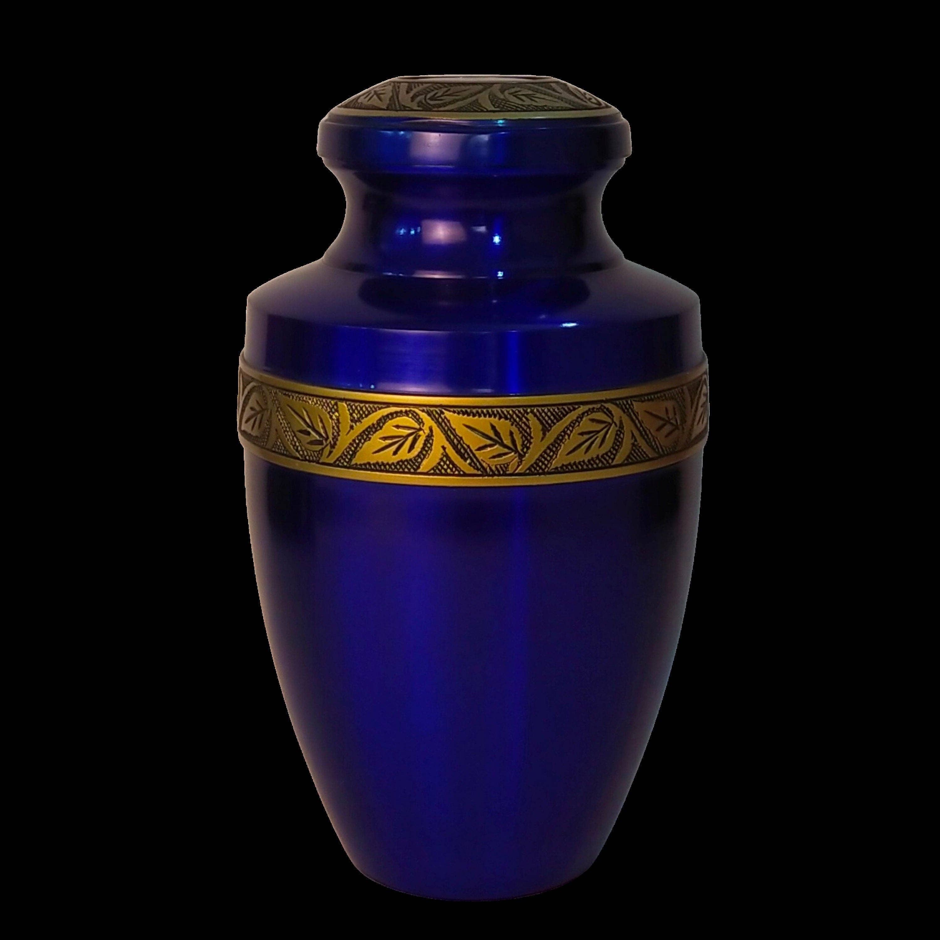 Plutus imports - Wholesale Urn - Leaves Metallic Finish Large Adult Cremation Urn0