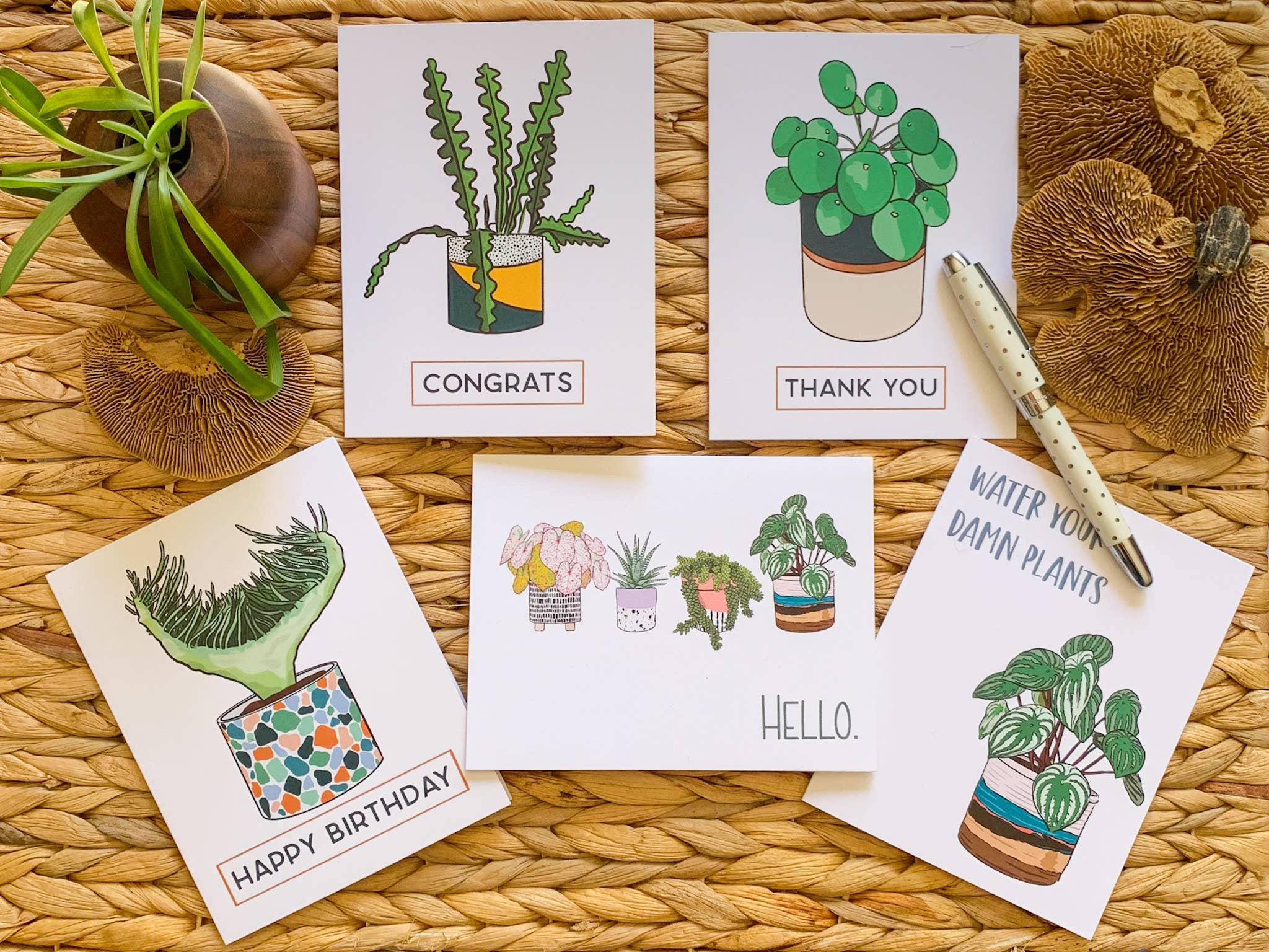 Bean Horse Car Designs - Wholesale Thank You Card - Thank You - Pilea Greeting Card3