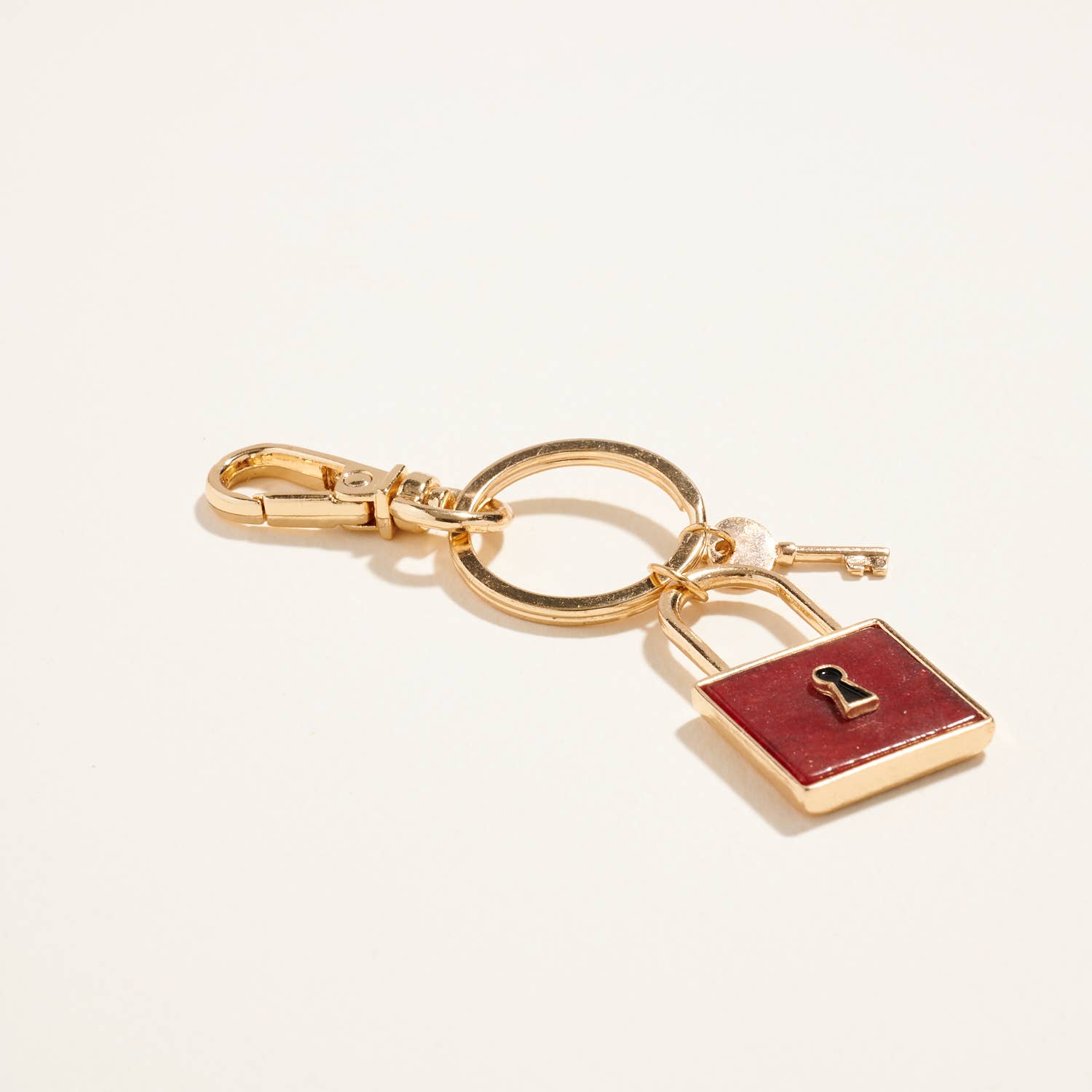 Designature New York - Wholesale Keychain - Unisex - Square Lock Shaped Semi Precious Stone Keychain3