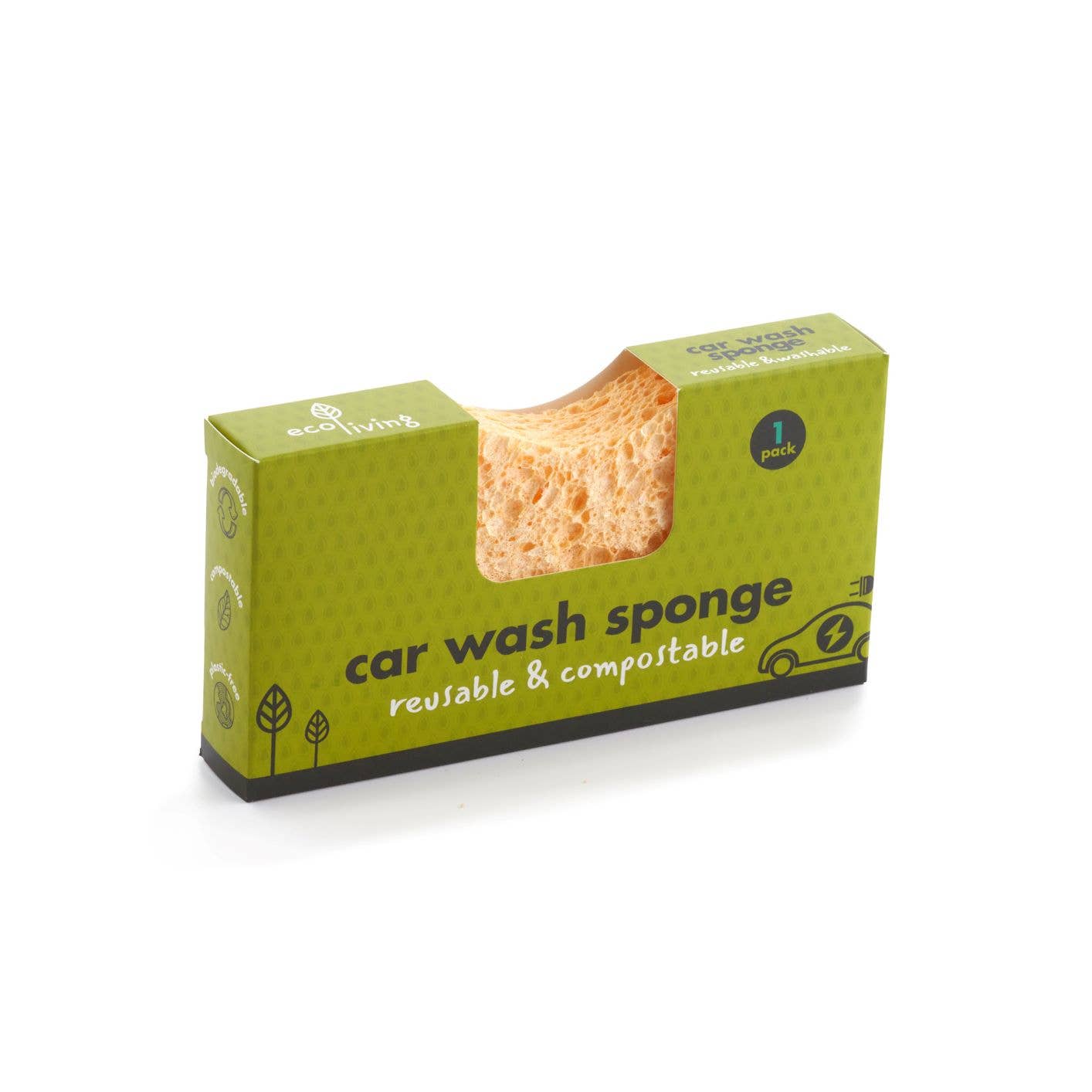 ecoLiving - Wholesale Cleaning Sponge - Compostable UK Car Sponge1