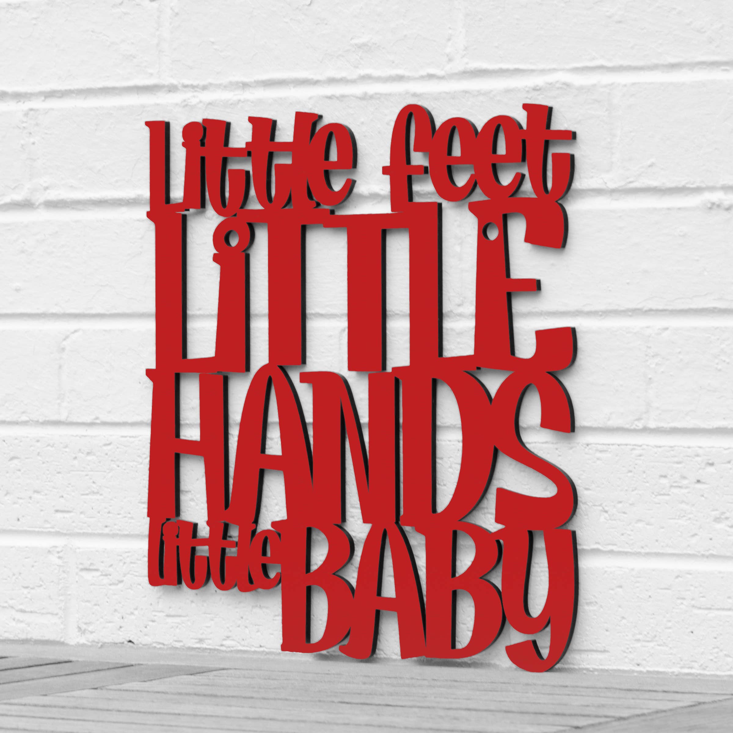 Spunky Fluff - Wholesale Wall Decor - Kids & Baby - Little Feet Little Hands Little Baby, Wood Nursery Decor10