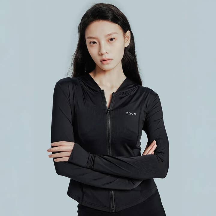 Slim Fit Ice-Cool Breathable Sunscreen Hooded Jacket for wholesale by Yami