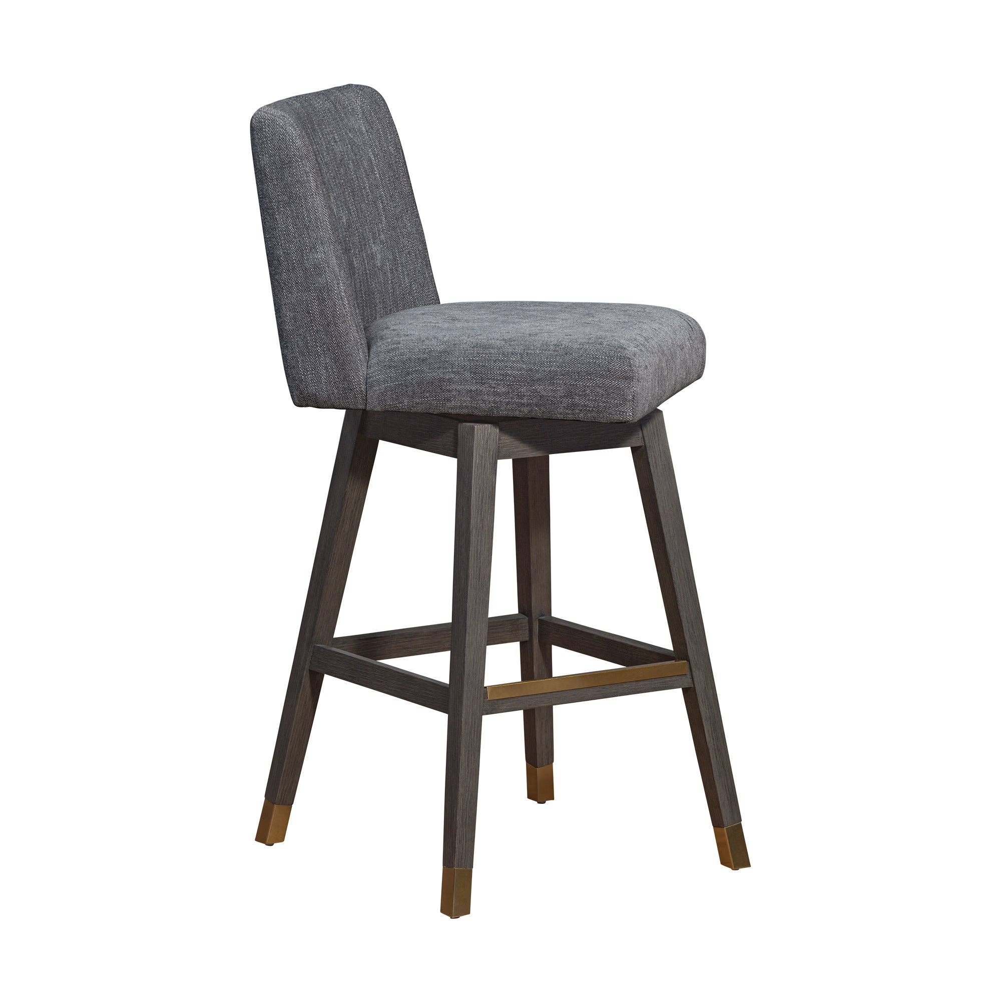 Armen Living - Wholesale Stool - Isabella Modern Upholstered Wood Swivel Barstool52