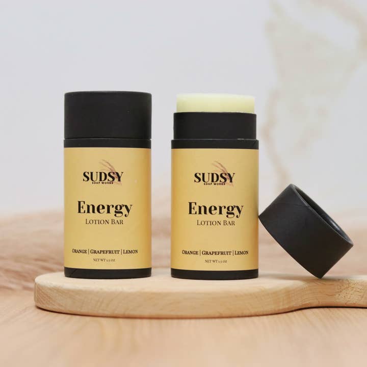 Sudsy Soap Works LLC - Wholesale Solid Lotion - Energy Lotion Bar