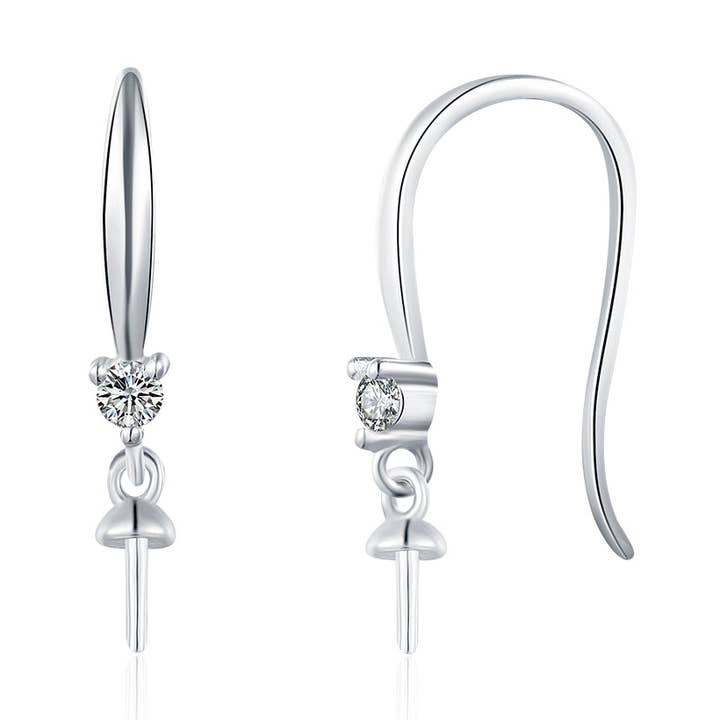 Boucle d'oreille en argent sterling percée Lustra pour la vente par Island Pearl Traders