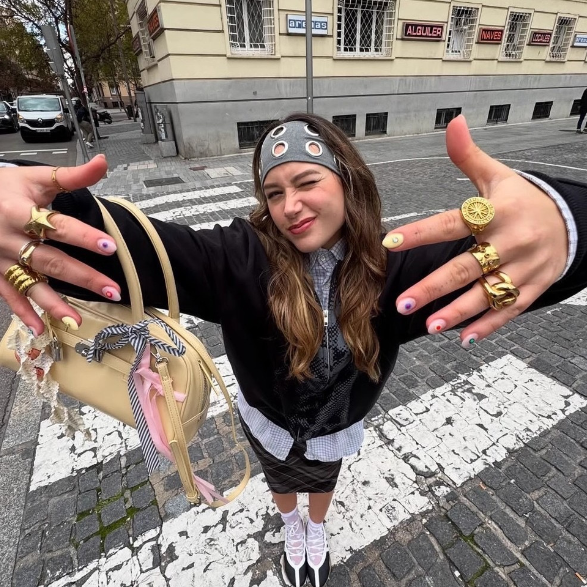 LadyJuneAccessories - Wholesale Fashion Headband - Women's - Ribbed Wide Headband with Metal Grommet Holes Multiple Color3