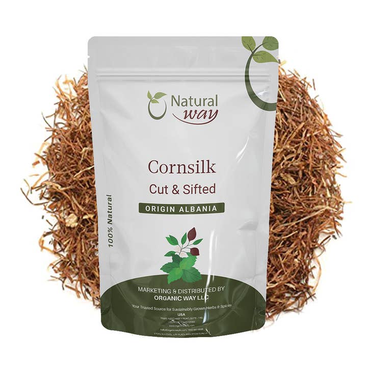 Majssilke Skåret & Sigtet (Stigma maydis) - Ren, Vegansk, Ikke-GMO & Glutenfri | Genlukkelig Pose | 100% Rå fra Albanien for engroshandel hos Organic Way LLC