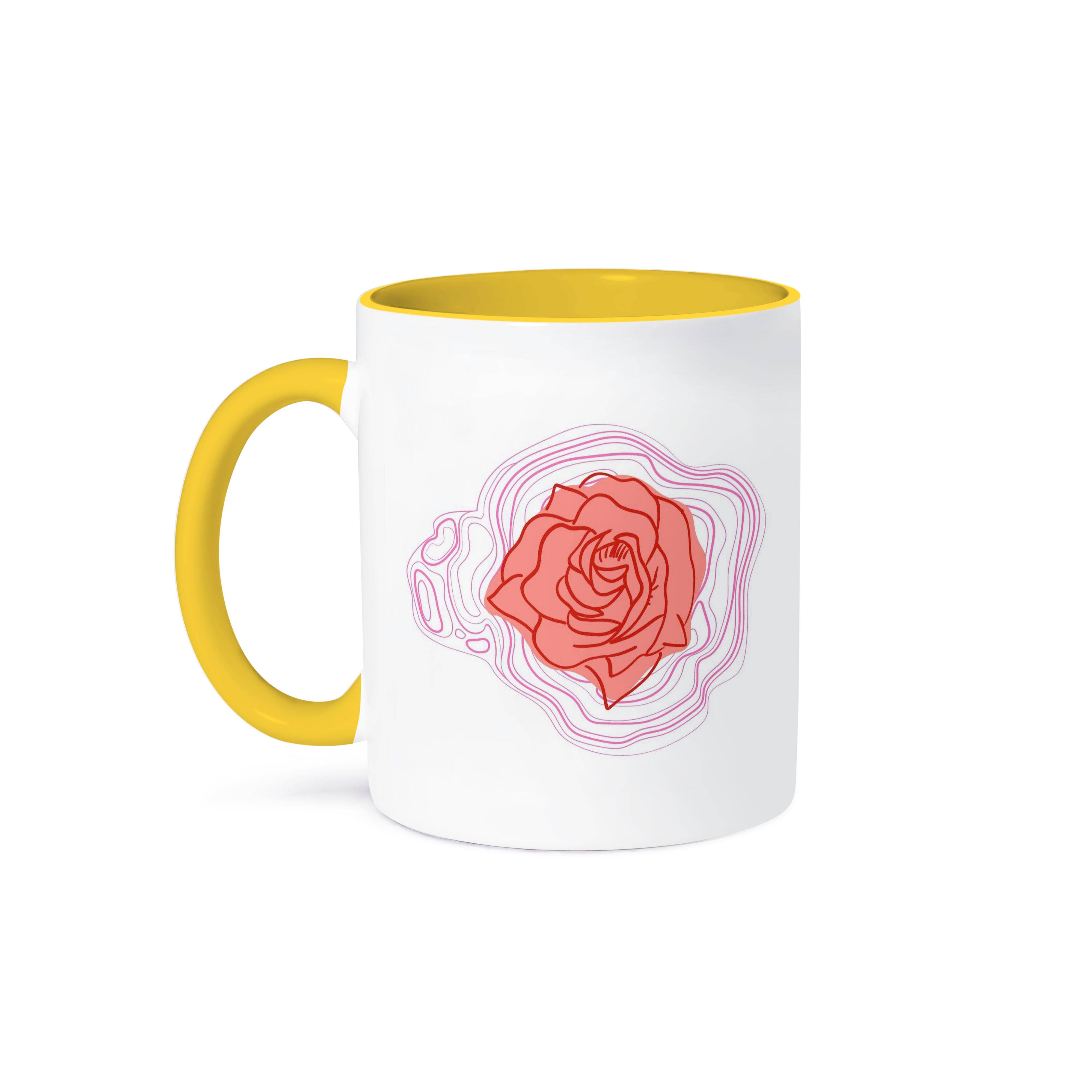 3dRose - Wholesale Coffee Mug - 3dRose, Image of a Rose with Abstract Lines, Mug0