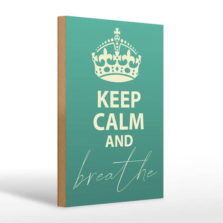 Letrero decorativo de madera Keep Calm and Breath de 20 x 30 cm para venta al por mayor de Femer
