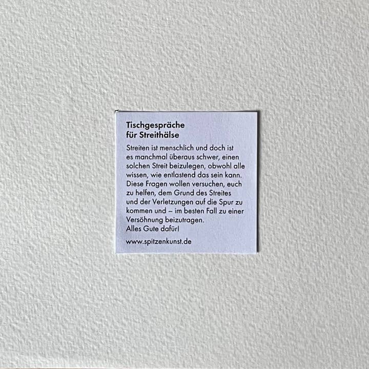 Spitzenkunst - Wholesale I'm Sorry Card - Table Talks for Squabblers1