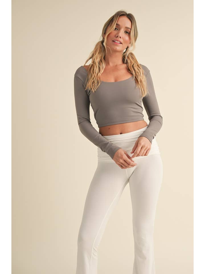 KIMBERLY C - Wholesale Athletic Top - Women's - Twist Back Long Sleeve Top35