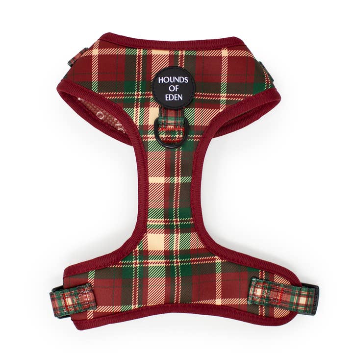 Tartan Me Up - Harnais pour chien à motif tartan rouge et crème pour la vente par Hounds of Eden