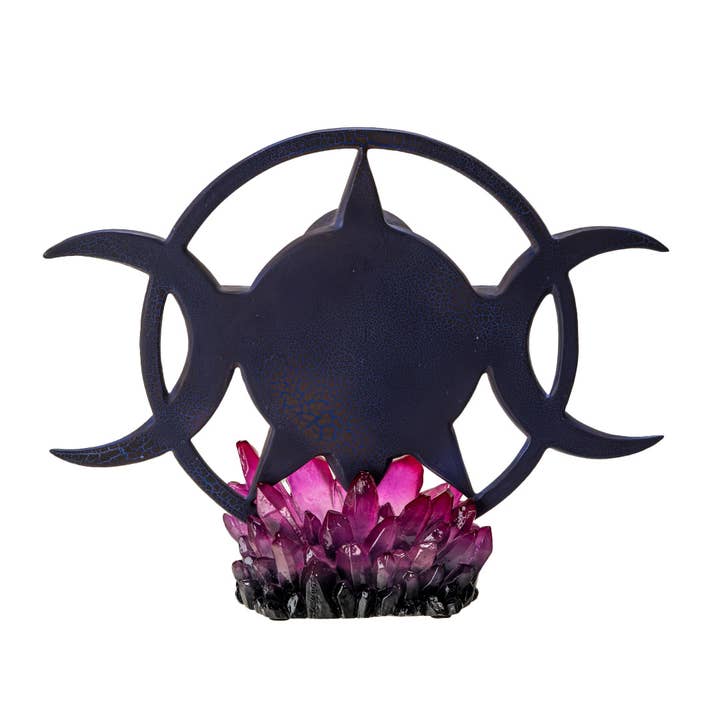 Pacific Trading - Wholesale Decorative Tabletop Object - Triple Moon Spiral Goddess with LED Base3