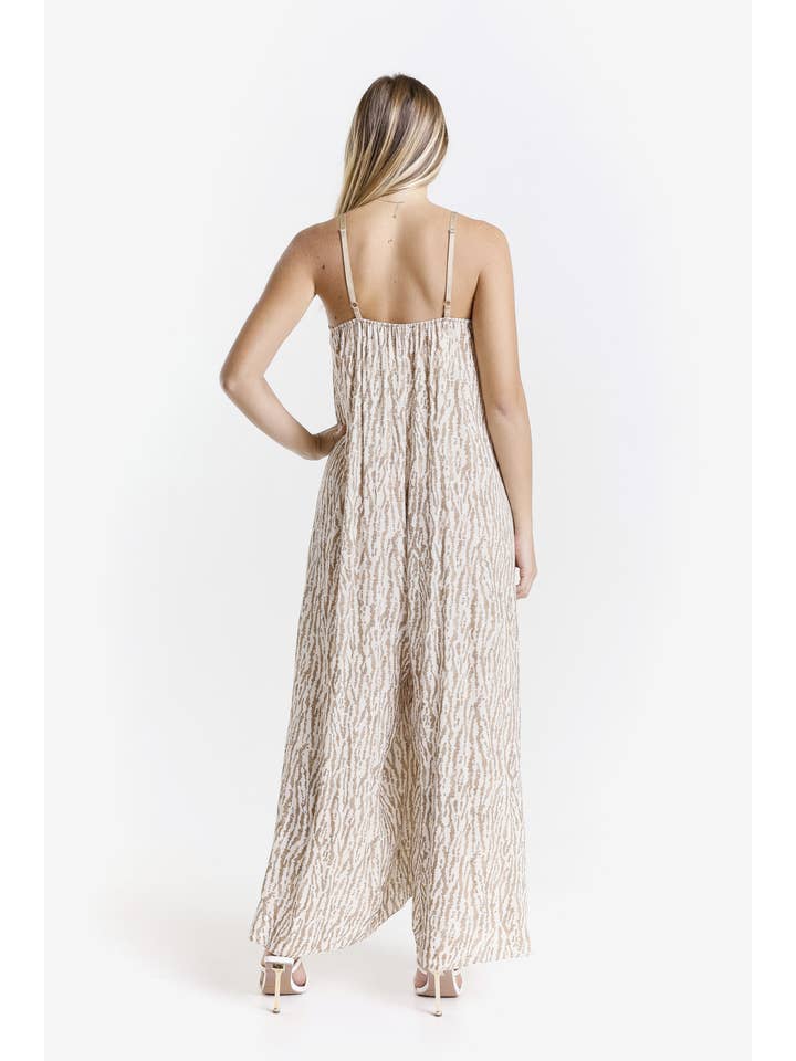 TINA Stephens Italy/Tees By Tina – Macacão - Mulher por atacado – Macacão Selena Rain com Estampa e Acabamento em Cetim (DT226R)11