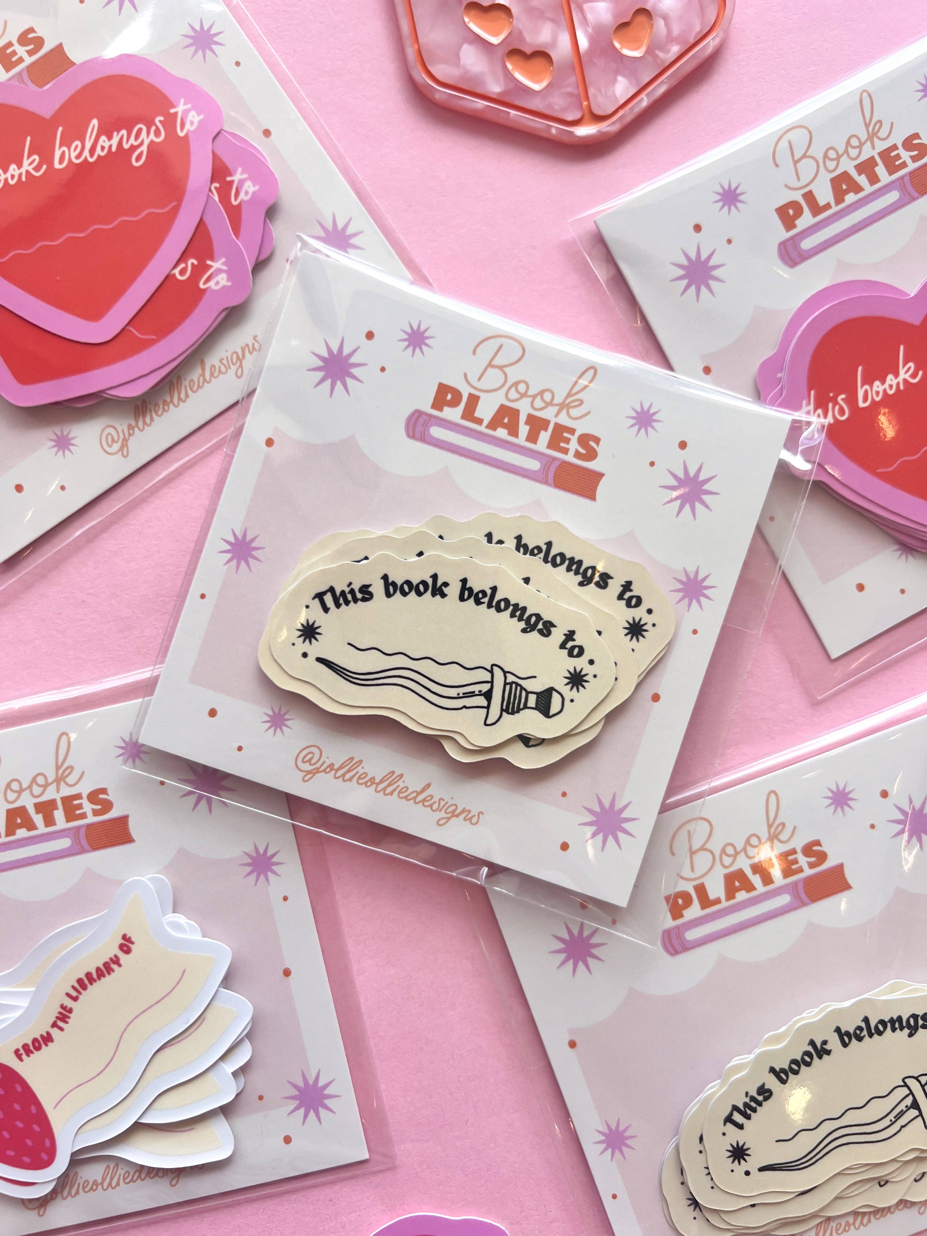 Jollie Ollie Designs - Wholesale Sticker - Book Plate Sticker Packs