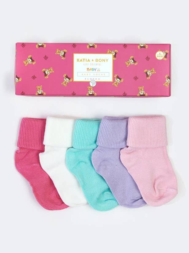 Babyroze Boxersokken Bamboe 5-Pack voor wholesale door Elly+Lune