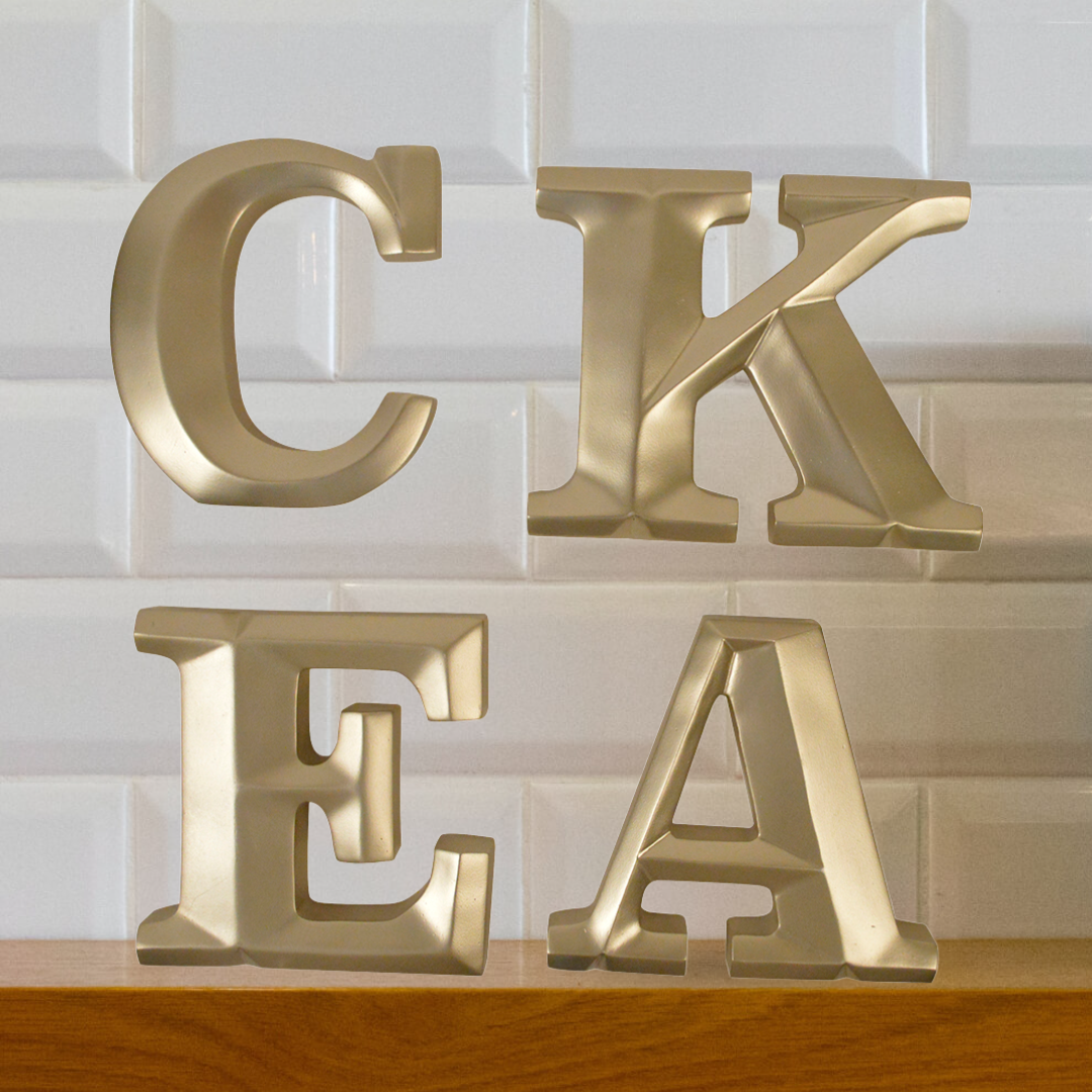 Concepts In Time - Wholesale Paper Weight - Concepts Gold Letter Set – Resin Paperweights, Pack of 101