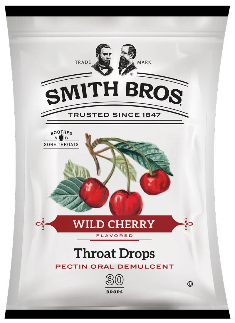 Grandpa Joe's Candy Shop - Wholesale Lozenges/Cough Drops - Smith Bros. Throat Drops, Wild Cherry, 12ct