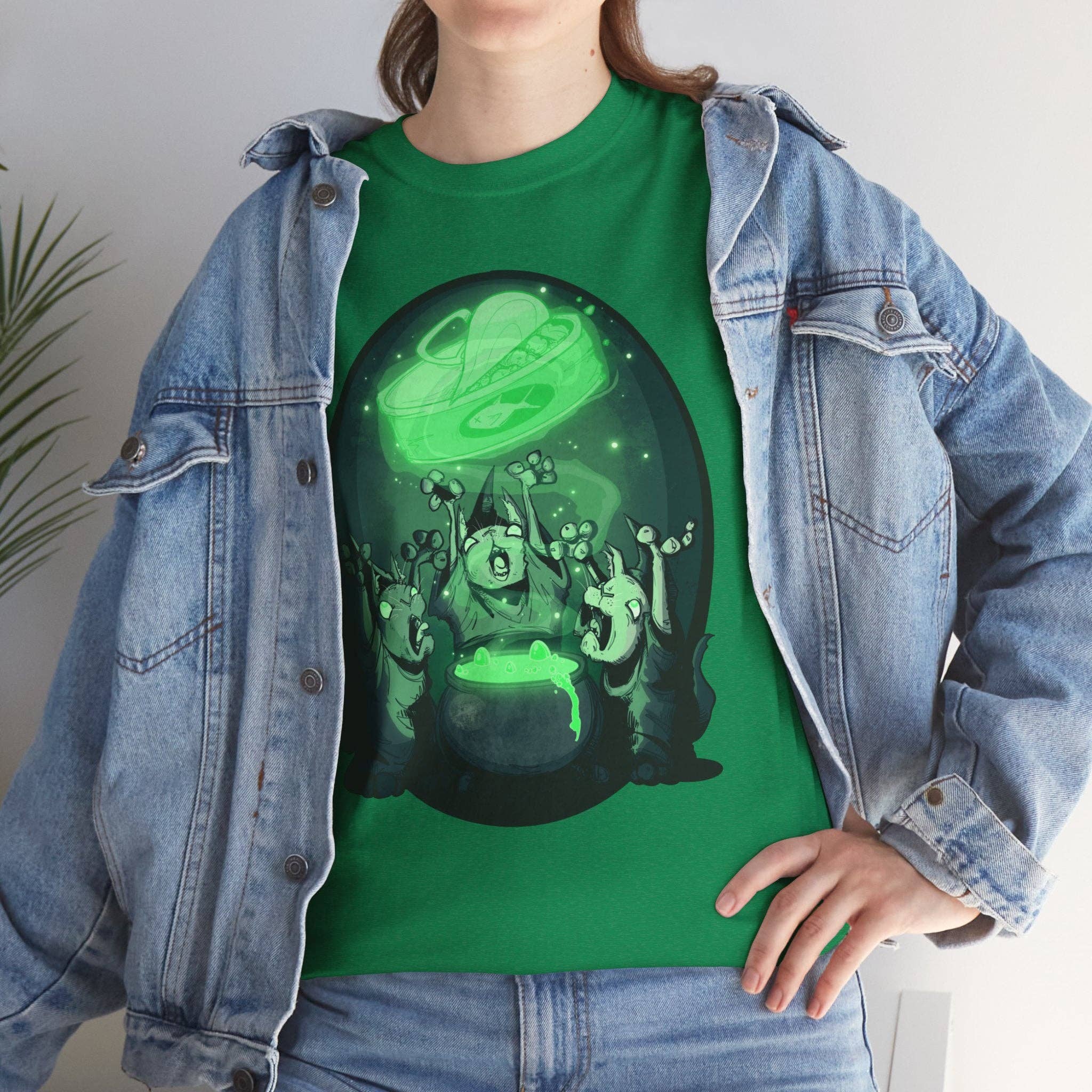 LVB Art - Vente T-shirt à imprimés – unisexe - T-shirt en coton épais unisexe Cat Coven24