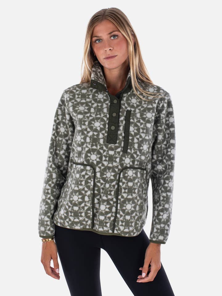 Juniper Fleece - Olijfgroen voor wholesale door Jetty