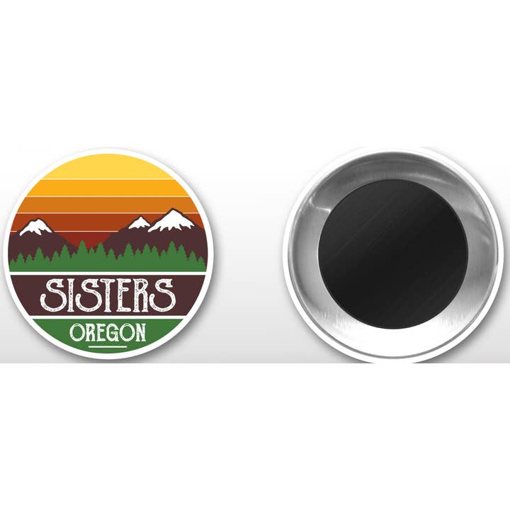 Sisters Oregon - Magnet for wholesale by Tree City Stickers