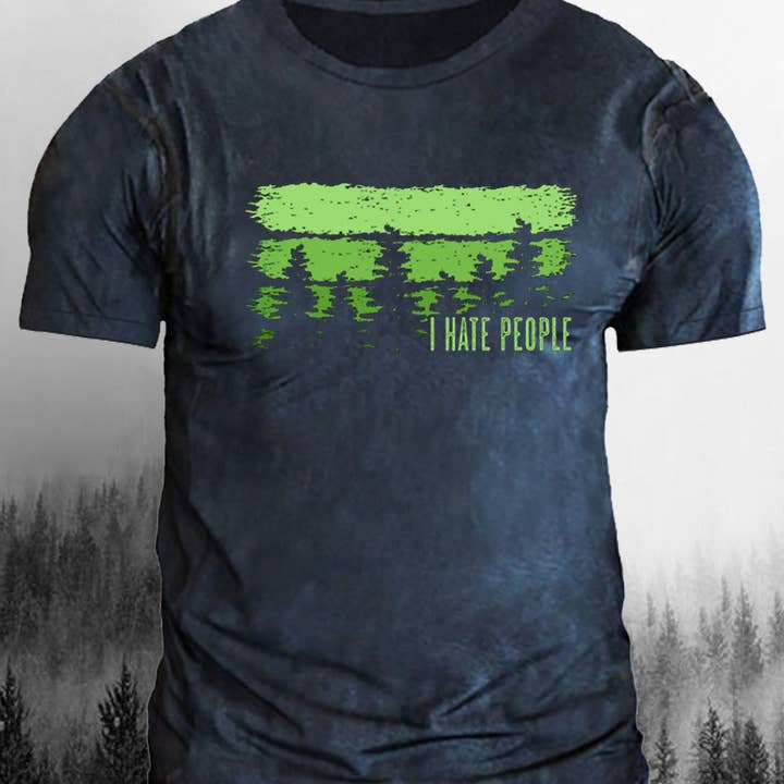 T-shirt imprimé I Hate People pour homme pour la vente par Tourtiwi