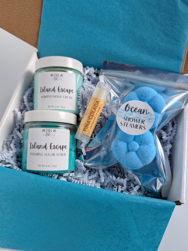 Island Escape Gift Set for wholesale by Beachy Bubbles Bath Co