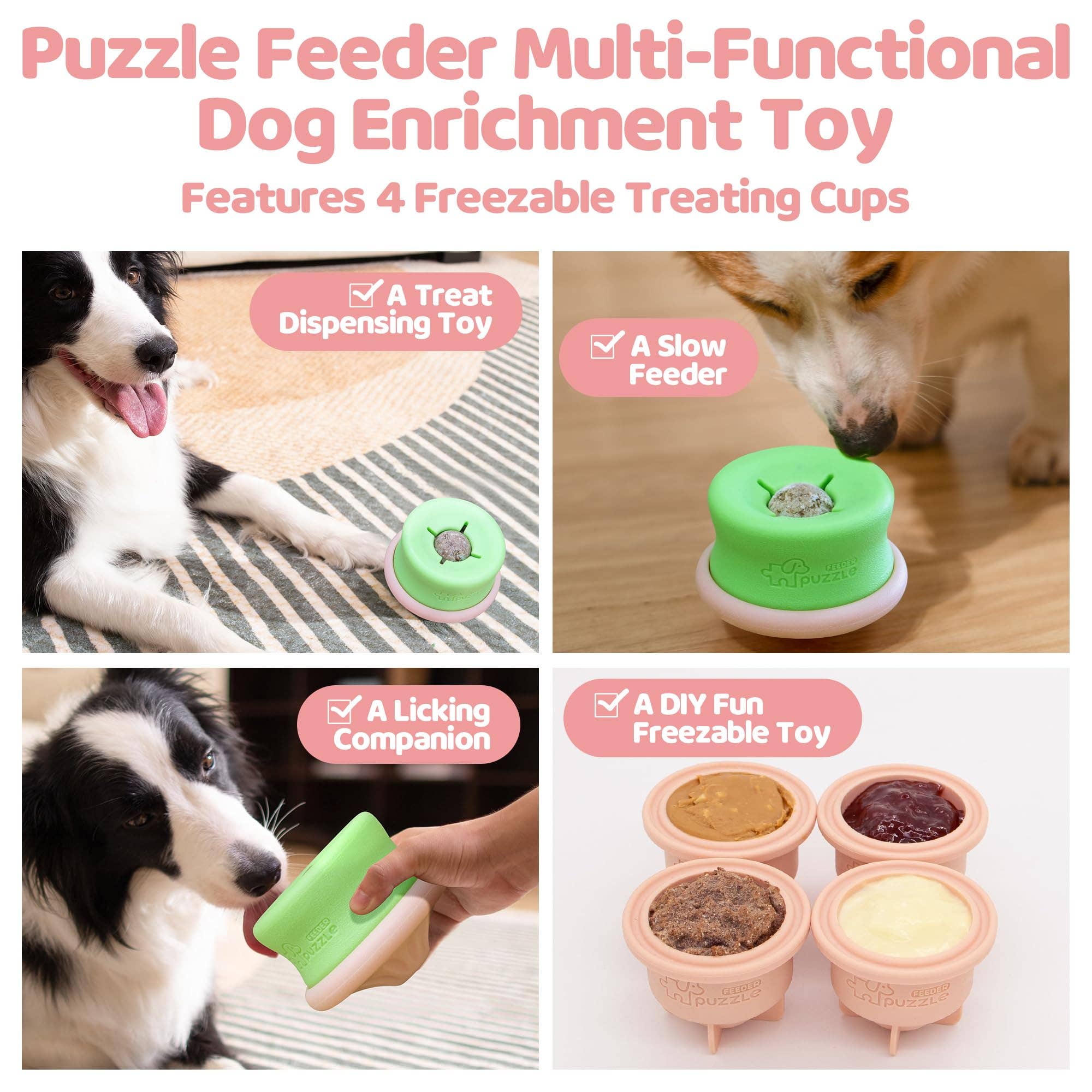 Pet Future llc - Wholesale Pet Toy - Dog - Puzzle Feeder Dog Toys, Interactive Enrichment Dog Toys Pink6