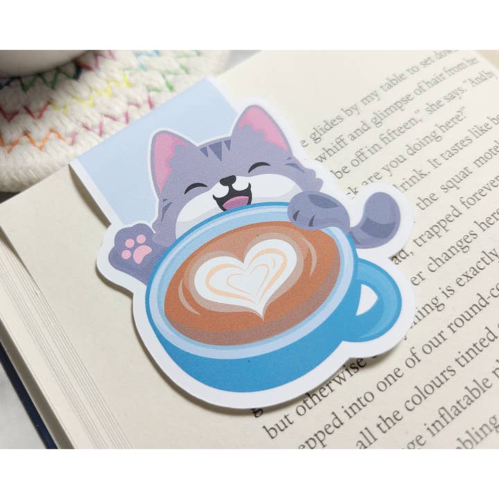 Cat Latte Magnetic Bookmark for wholesale by FunUsual Suspects