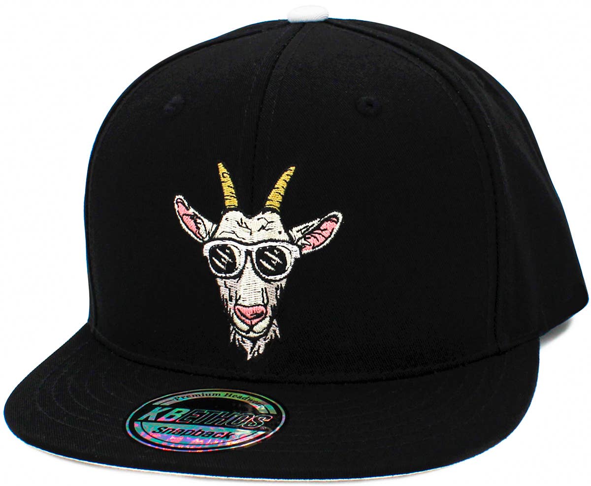 KBETHOS - Wholesale Flat Brim Cap - Men's - Goat Snapback4