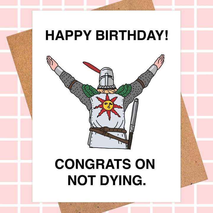 Pop Hot Cards - Wholesale Birthday Card - Dark Souls Happy Birthday Card | Pop Culture Card