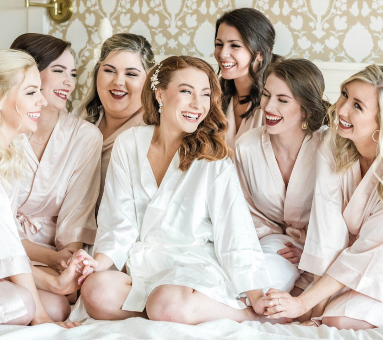 GiftsbyPR – wholesale Morgonrock - Dam – Champagnefärgad sidenkimono för brudtärnor, skräddarsydd sidenmorgonrock19