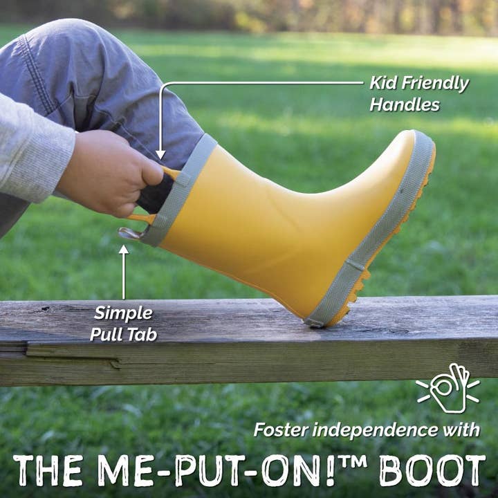 Jan & Jul - Wholesale Rain Boots - Kids - Yellow | Puddle-Dry Rain Boots (with Handles)