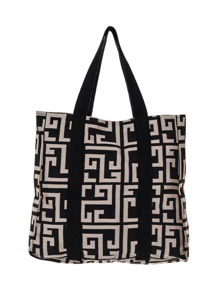 BAG GREEK KEY ANNAS BLACK & GOLD for wholesale by AELIA ANNA
