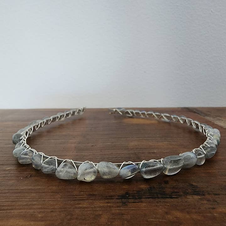Labradorite Pebbles Headband for wholesale by The Queen of Quartz