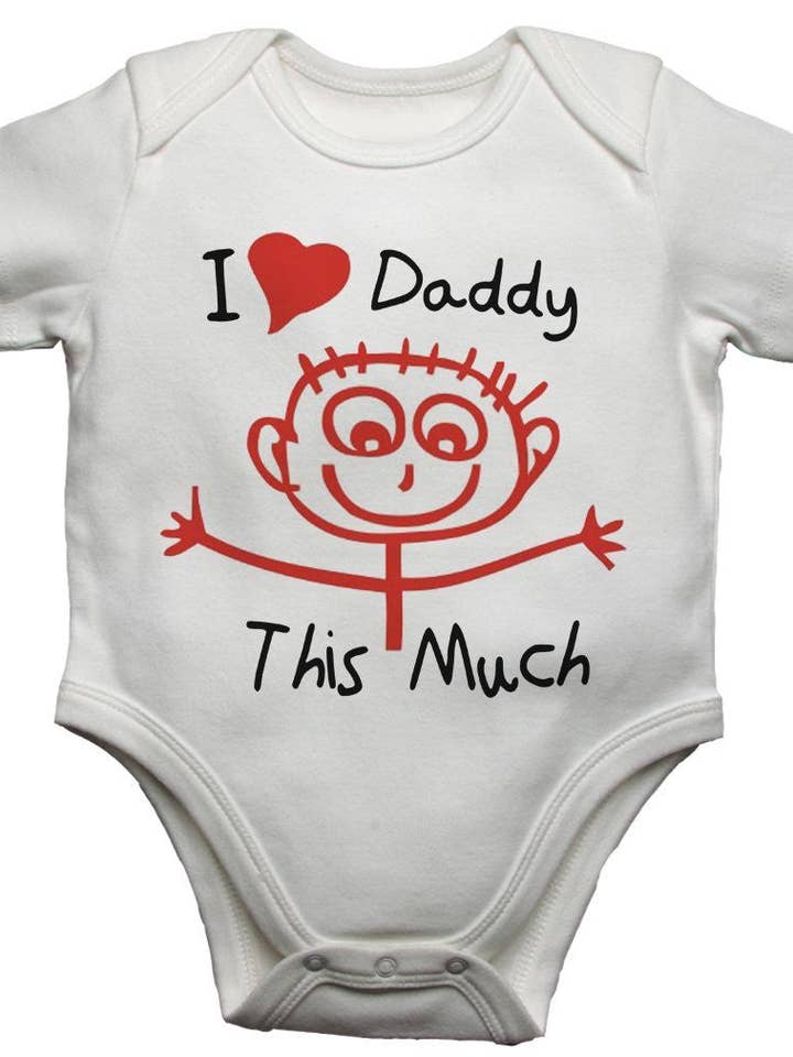 Eu Adoro Pai This Muita Bébé Coletes Bodies por atacado de Little Ratbag