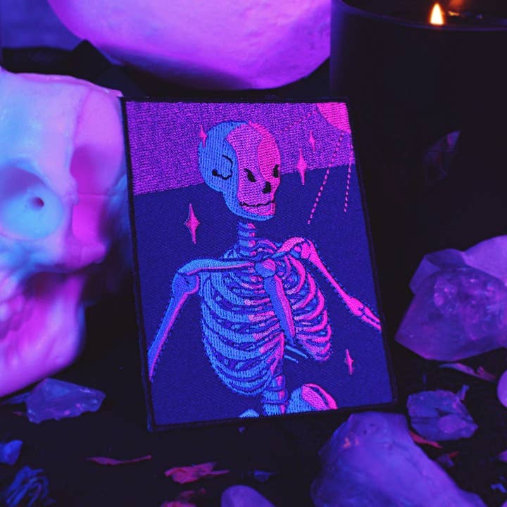 GRRRL Spells - Wholesale Patch - Bisexual Lighting Skeleton Patch