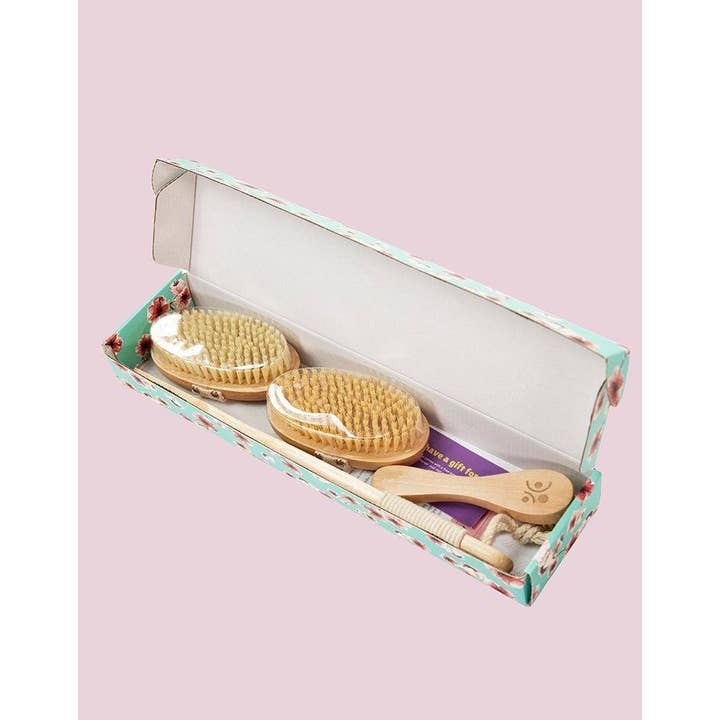 INOTKA - Wholesale Body Brush - Vegan Dry Brush Set for Lymphatic Drainage