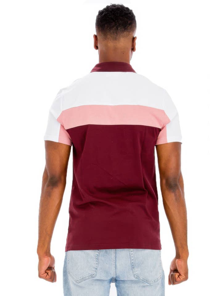 CC Wholesale Clothing - Wholesale Polo - Men's - Color Block Polo Short Sleeve10