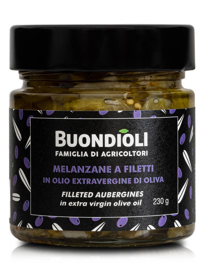 Eggplant fillets 230g ideal for aperitif for wholesale by BuondiOli