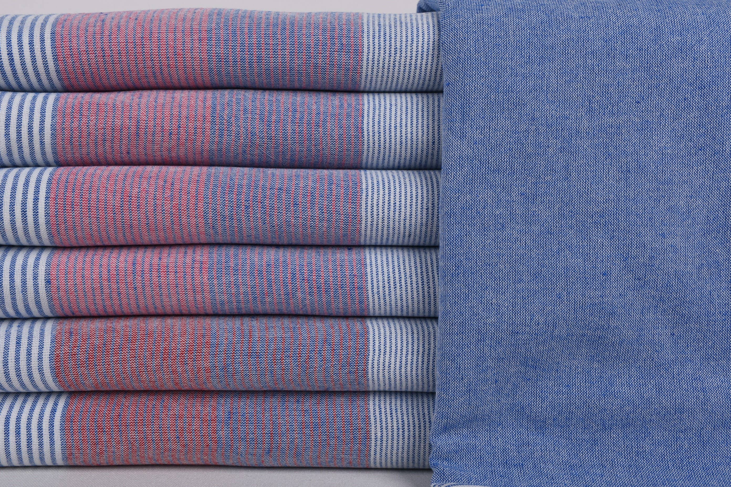 Organic Turkish Towels – wholesale Beach towel – Organic Cotton Towels, Navy Blue-Red Striped Peshtemal1