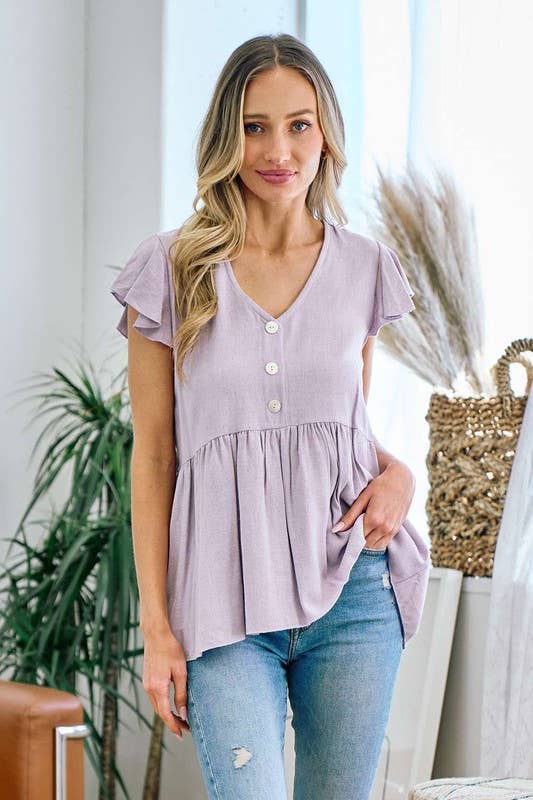 lovely melody - Wholesale Blouse - Women's - LMT3044-A-HELLO GORGEOUS LINEN TOP14