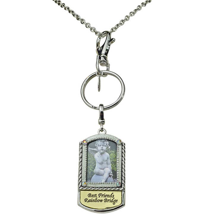 Rainbow Bridge Key Chain Charmer with Free Necklace (Mixed Plate) for wholesale by Kirks Folly