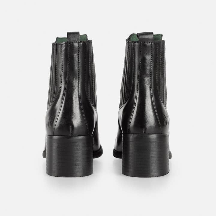 Women´S Leather Heeled Ankle Boots - Mira D947 Anilex Black for wholesale on Faire4