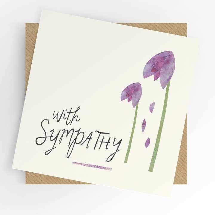Under the Willow Tree – wholesale Sympathy card – Sympathy Card, with sympathy flowers