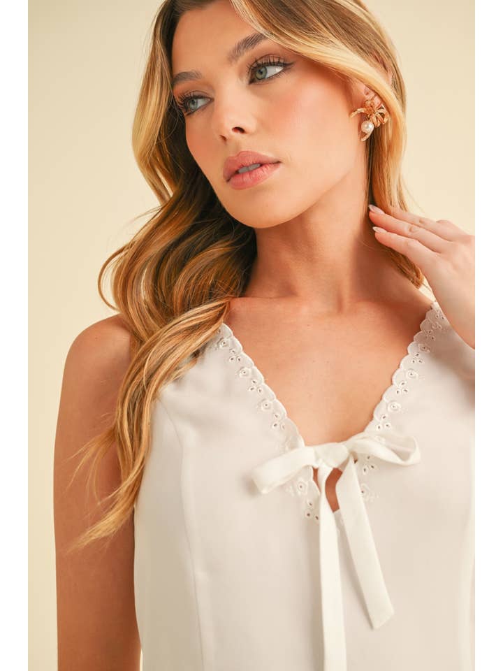 AEMI + CO - Wholesale Tank Top - Women's - 8451FD Karis Eyelet Tank